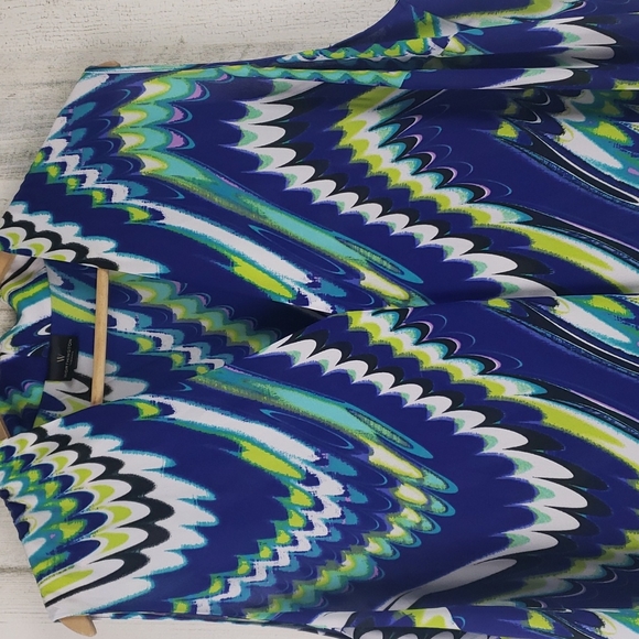 Worthington Woman peacock abstract print semi sheer sleeveless blouse Size 3X - Picture 2 of 5